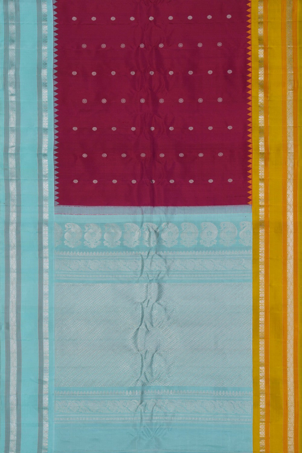 Image of Gadwal Silk Pink Saree